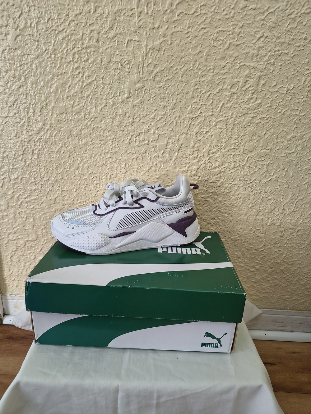 Puma White and Purple Women's Running Sneakers